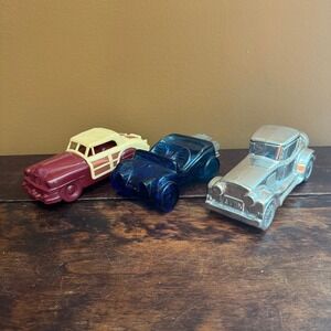 Vintage Avon Car Decanter Set '48 Chrysler Dune Buggy Sterling Six Aftershave